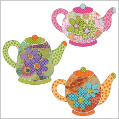 Tea Party - Tea Pots - Applique Set