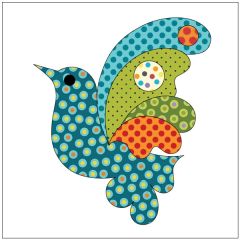 Bird - Retro Dotz - Applique 