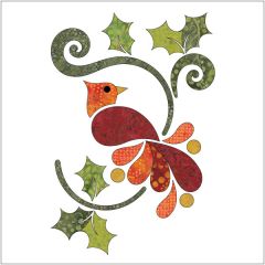 Christmas Cardinal - Batik - Applique Set