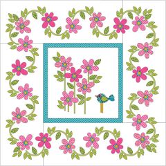 Daisy Dotz - Medium - Pink - Applique Quilt 