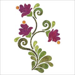 Feathered Blossoms - Batik - Applique