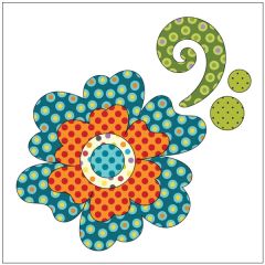 Flower - Retro Dotz - Applique