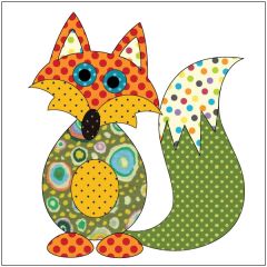 Frisky Fox - Blue Dotz - Applique