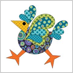 Funky Chicken - Red Dotz - Applique