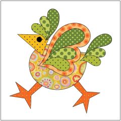 Funky Chicken - Yellow Dotz - Applique