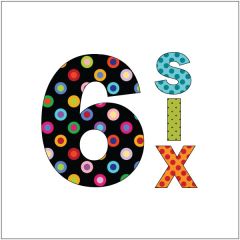 Growing Up - Six - Black - Applique