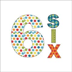 Growing Up - Six - White - Applique