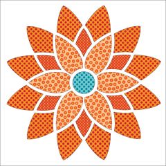 Mandala - Orange - Applique