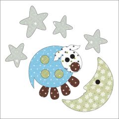 Over the Moon - Boys - Flannel - Applique