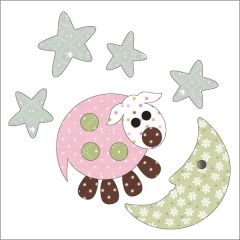 Over the Moon - Girls - Flannel - Girls - Applique