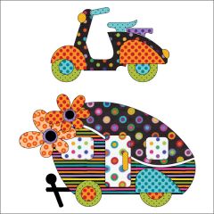 Road Trip - UE Basix- Black - Dotz - Applique Set