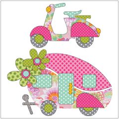 Road Trip - Mid Century Mod - Applique Set 