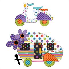 Road Trip - UE Basix - White - Dotz - Applique Set