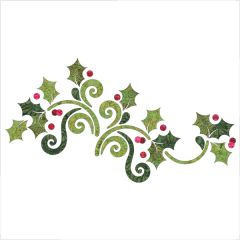 Season's Greetings - Garland - Batik - Applique