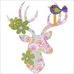 Stag - Pink - Applique