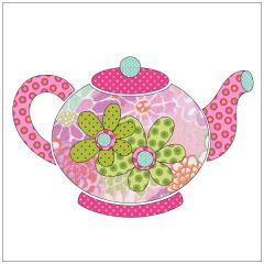 Tea Party - Tea Pots - Pink - Applique