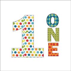 Growing Up - One - White - Applique