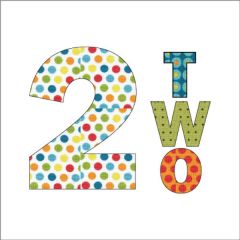 Growing Up - Two - White - Applique