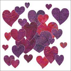 Bohemian Chic - Hearts - Fuchsia - Applique