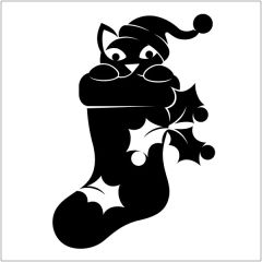 Stocking Stuffers Cat - Silhouette