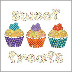 Sweet Treats - Cupcake Panel - Applique