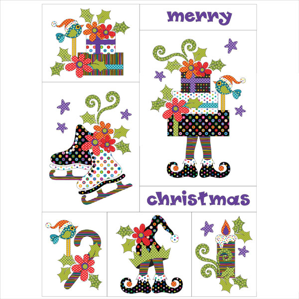 A Merry Little Christmas - 8 Block Set - Applique Quilt
