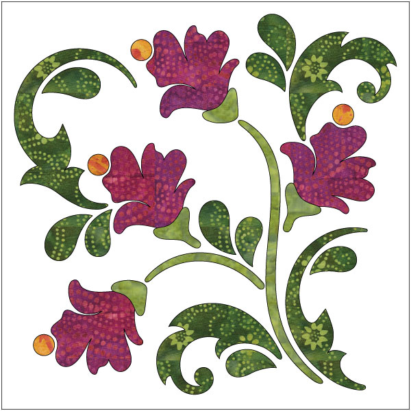 Blossoms - Block B - Winter - Applique