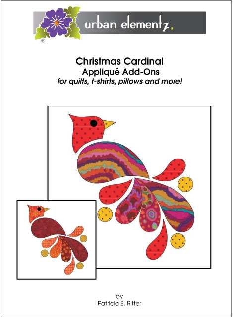 Christmas Cardinal - Applique Add On Pattern  
