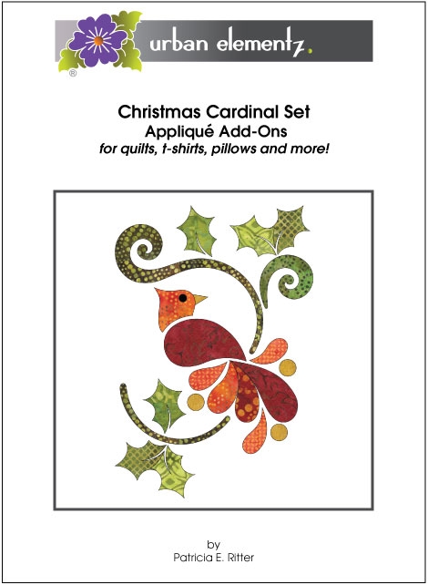Christmas Cardinal Set - Applique Add-On Pattern 