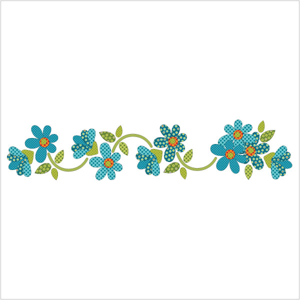 Daisy Dotz - Blue - Table Runner / Panel