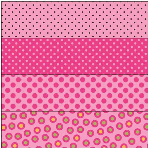 Fat Quarter Bundle - Dots - Pink