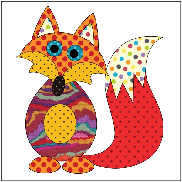 Frisky Fox - Red Dotz - Applique