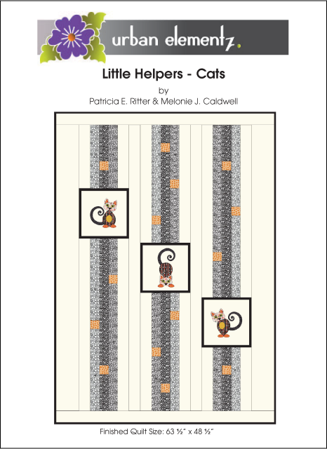 Little Helpers Quilt - Cats - Applique Pattern