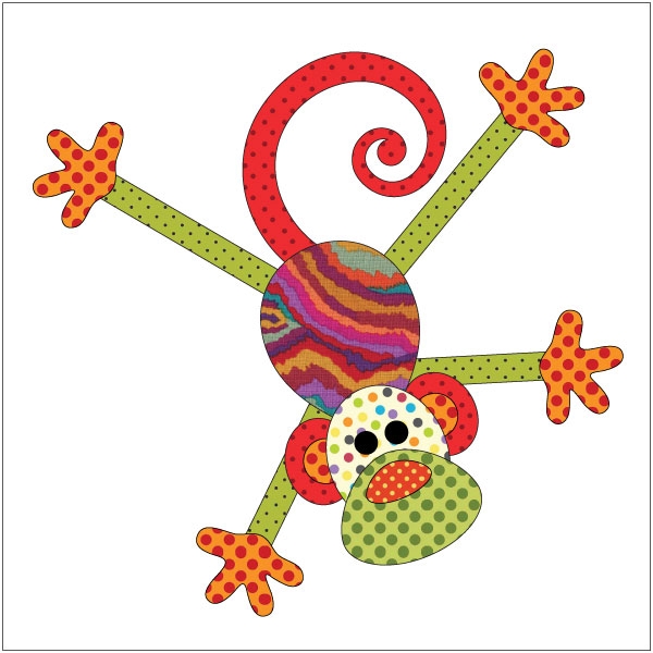Monkey Tales - Red Dotz - Applique