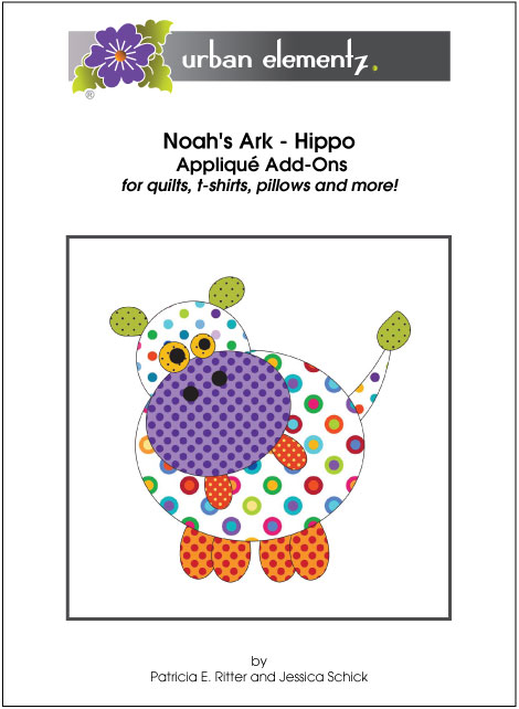 Noah's Ark - Hippo - Applique Add-On Pattern