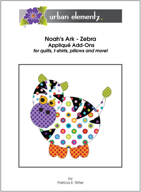 Noah's Ark - Zebra - Applique Add-On Pattern