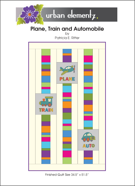Plane, Train and Automobile - Applique Quilt Pattern