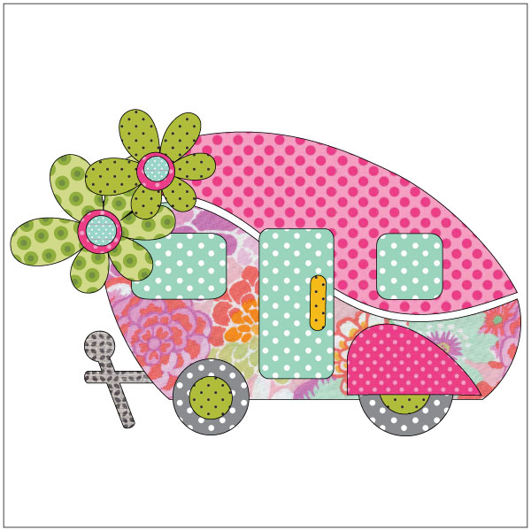 Road Trip - Mid Century Mod - Applique