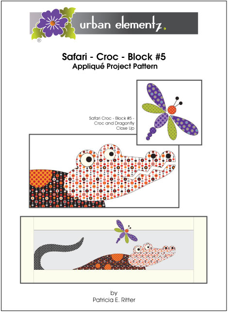 Safari - Croc - Block #5 - Applique Project Pattern