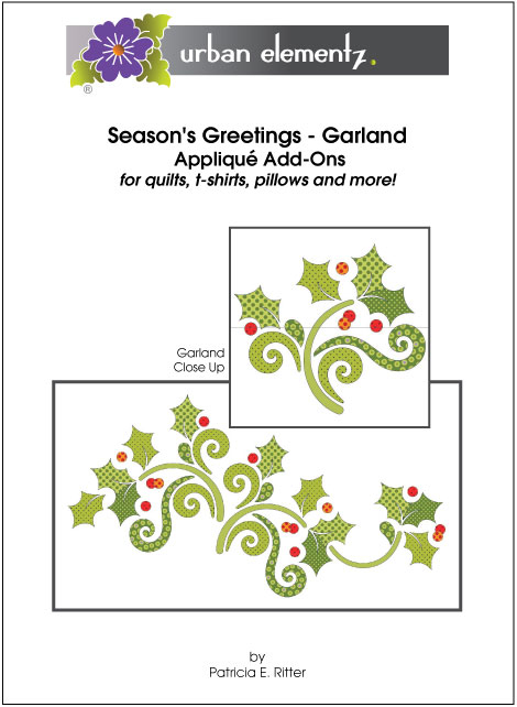 Season's Greetings - Garland - Applique Add-On Pattern