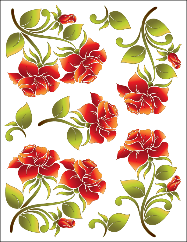 Vintage Rose - Red - Tattoo