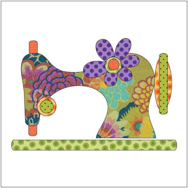 Vintage Stitches - Small - Green - Applique