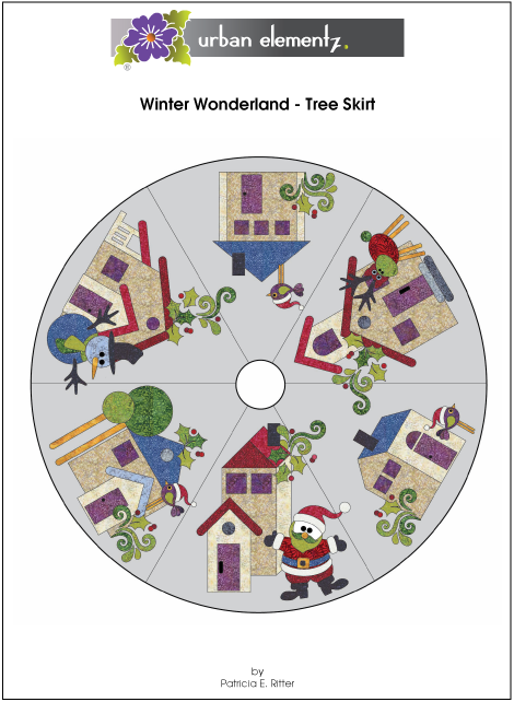 Winter Wonderland - Tree Skirt - Applique Pattern