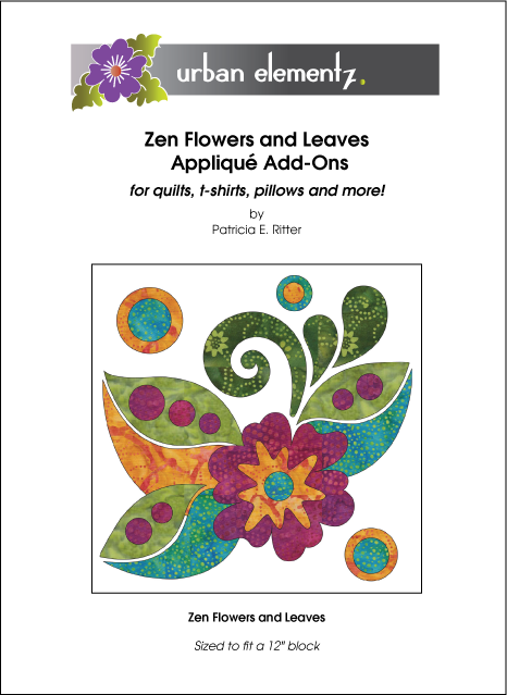 Zen Flowers and Leaves - Applique Add On Pattern 